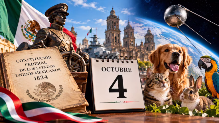 Efemérides del 4 de octubre: Constitución de 1824, Día Mundial de los Animales y Sputnik 1