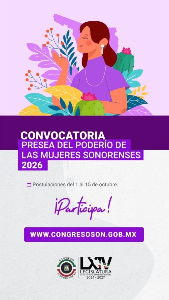 Congreso de Sonora recibirá candidaturas para reconocer a mujeres destacadas en 2026