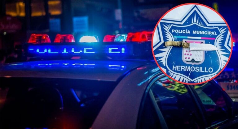 Detienen a hombre por amenazar con cuchillo a su exesposa en Hermosillo