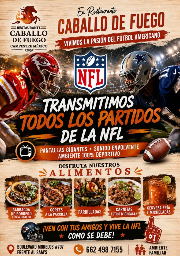 Caballo de Fuego transmite los partidos de la NFL