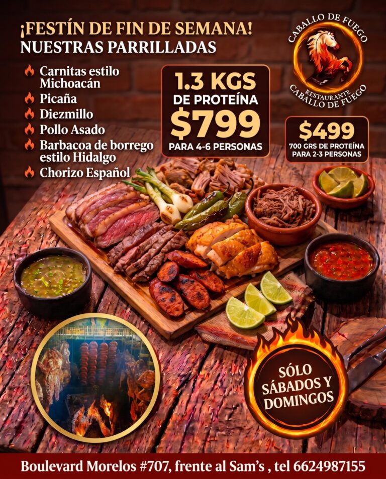 Parrilladas de fin de semana en Caballo de Fuego
