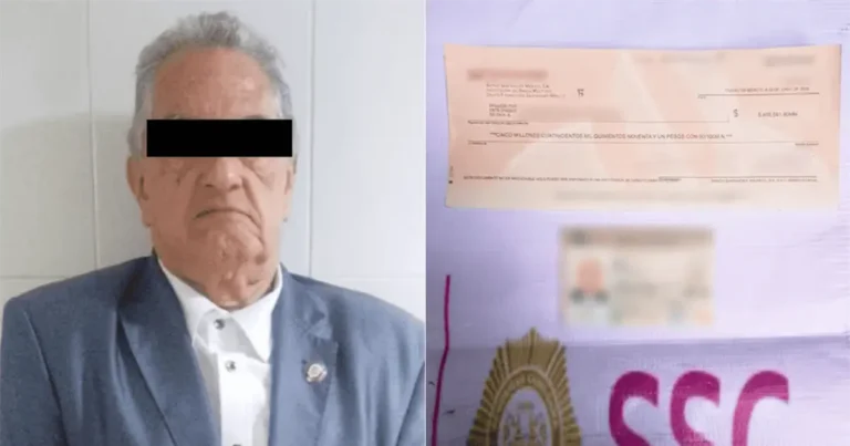 Detienen a hombre de 73 años por intento de cobro de cheque falso en banco de la CDMX