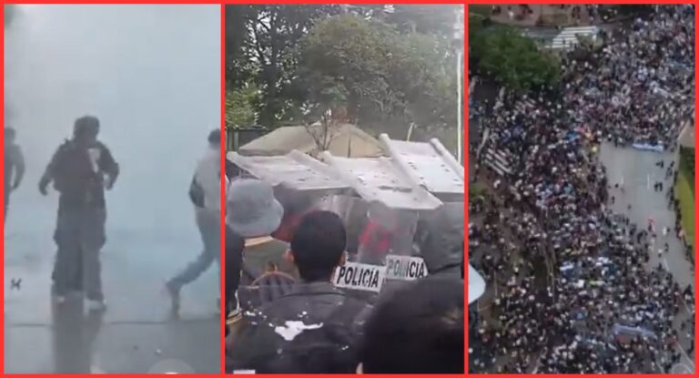 Miles protestan en Guadalajara por agua sucia y son dispersados por policías