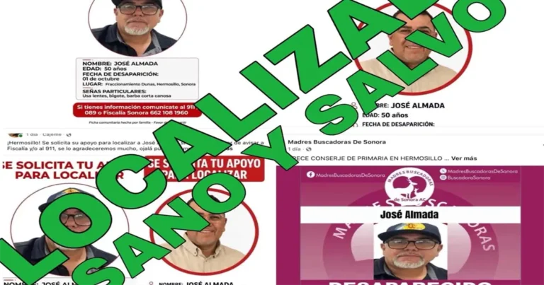 Localizan sano y salvo a José Almada, conserje desaparecido en Hermosillo