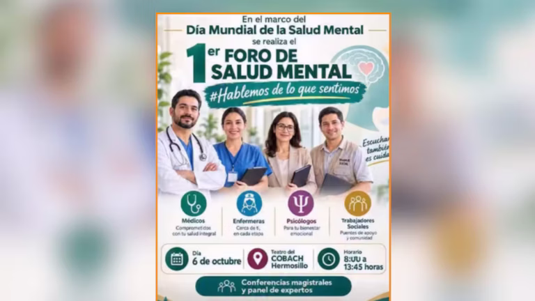 Anuncian Primer Foro de Salud Mental en Hermosillo con expertos del sector